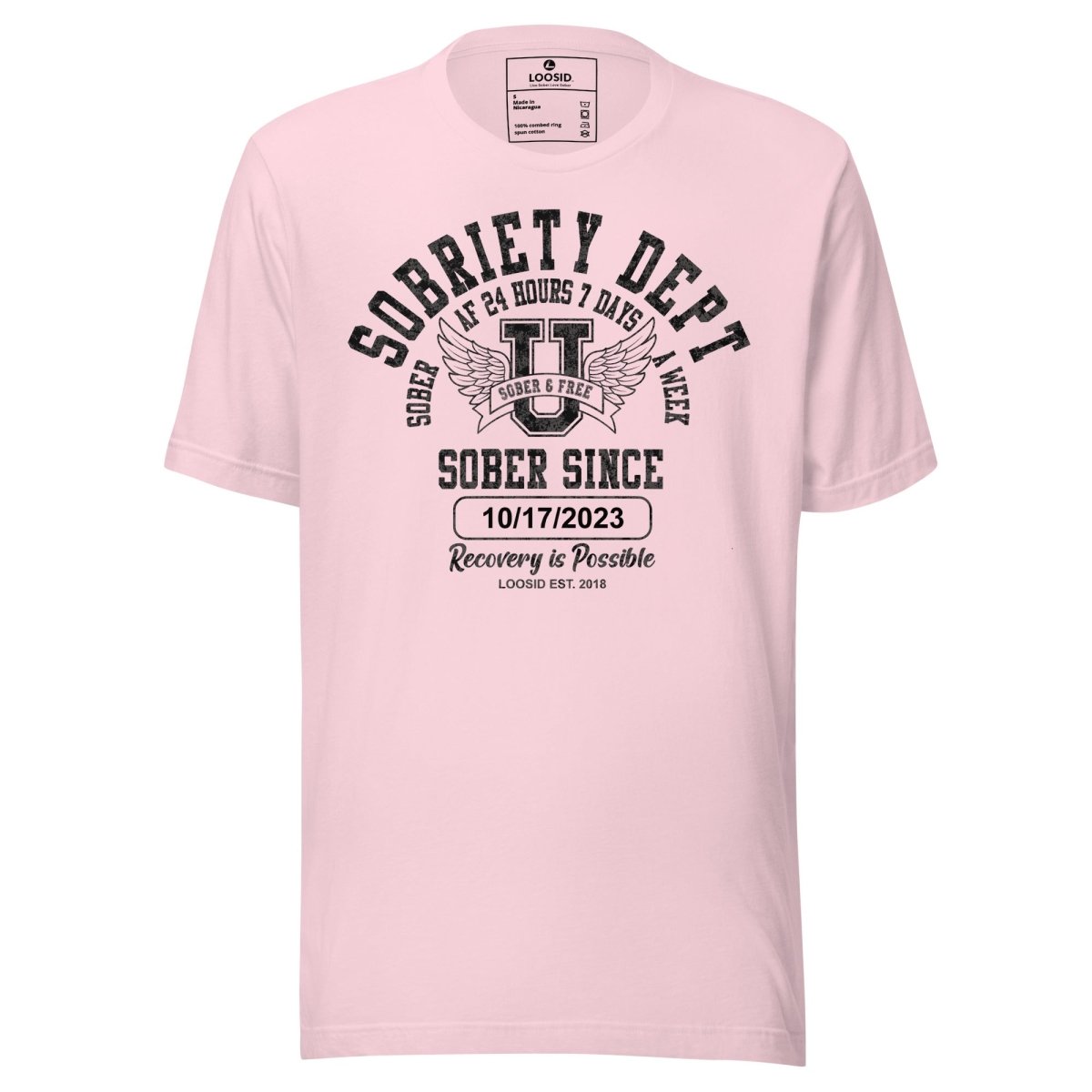 Sobriety Dept Sober T Shirt side view (view 6)