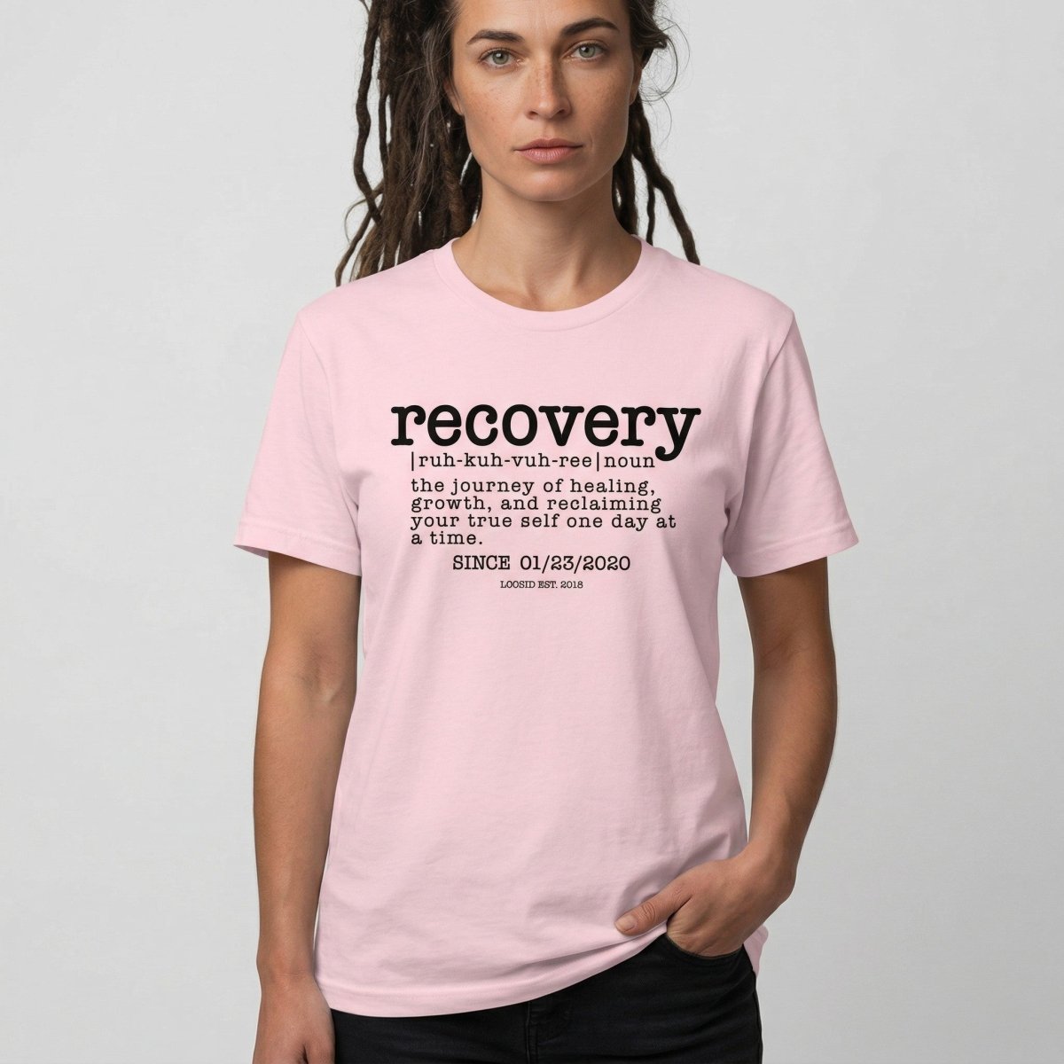 Recovery definition women Sober T Shirt fit detail (view 19)