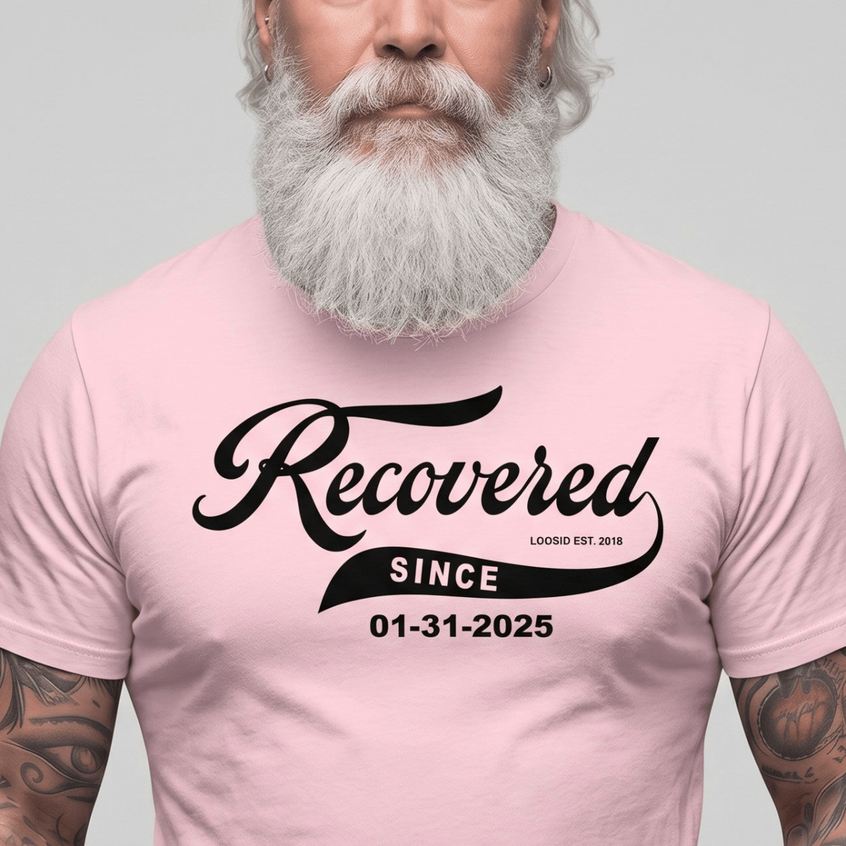 Recovered Since Sober T Shirt lifestyle view (view 15)