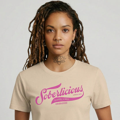 Soberlicious Sober T Shirt close-up view (view 12)