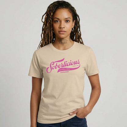 Soberlicious Sober T Shirt flat lay styled image (view 13)