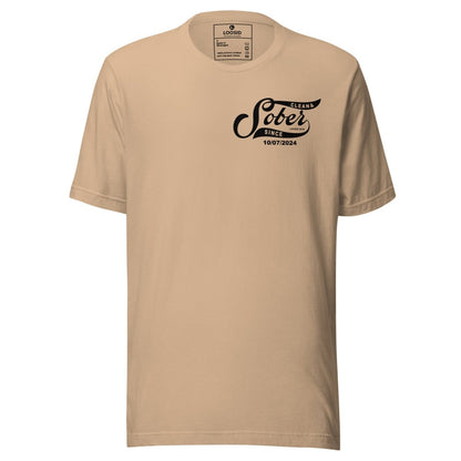 Sober Since Sober T Shirt close-up view (view 12)