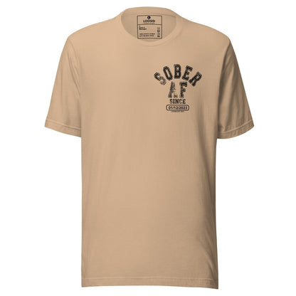 Sober AF Sober T Shirt close-up view (view 12)