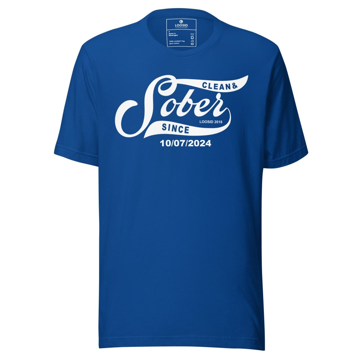 Sober Since Sober T Shirt back view (view 17)