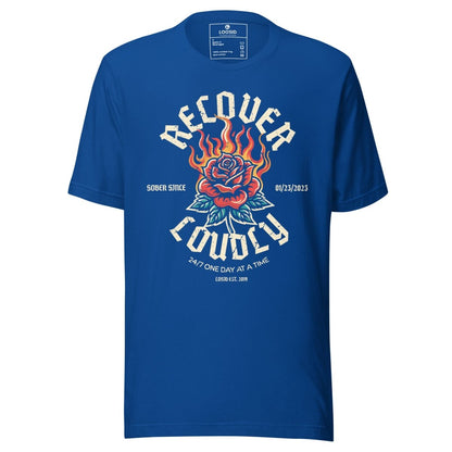 Recover Loudly Sober T Shirt flat lay styled image (view 33)