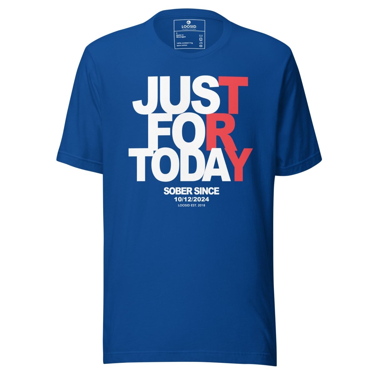 Just Try For Today Sober T Shirt packaging detail (view 28)