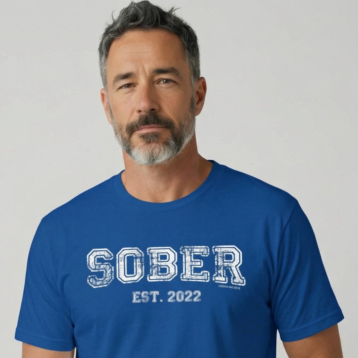 Sober Est. Year w Personalized Sobriety Year Sober T Shirt back view (view 27)