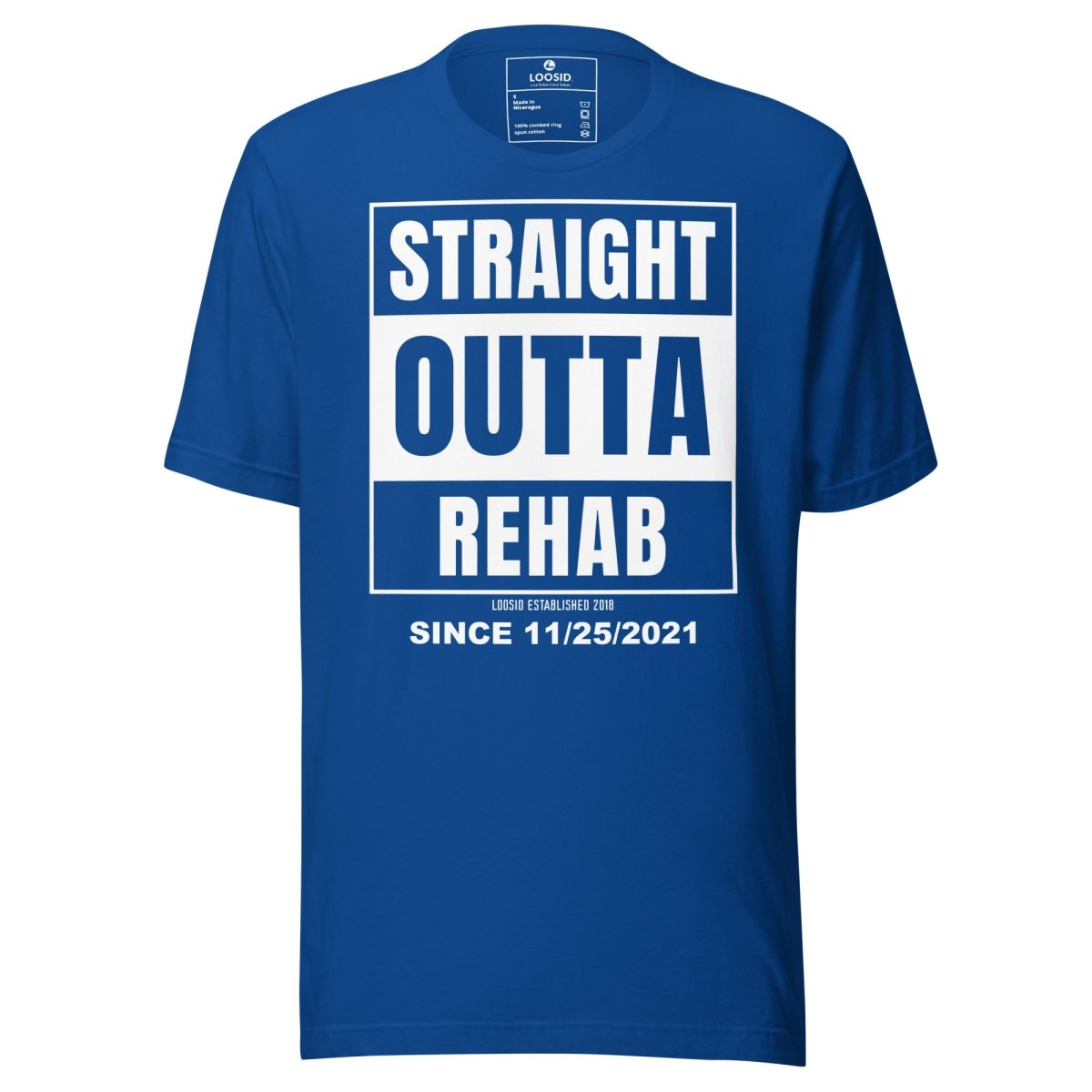 Straight Outta Rehab Sober T Shirt back view (view 17)
