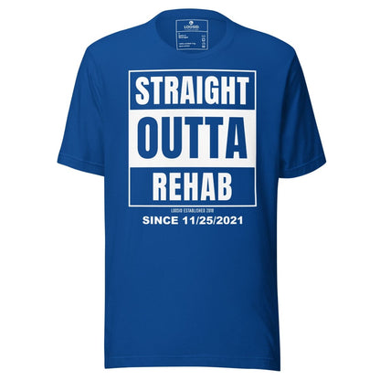 Straight Outta Rehab Sober T Shirt back view (view 17)