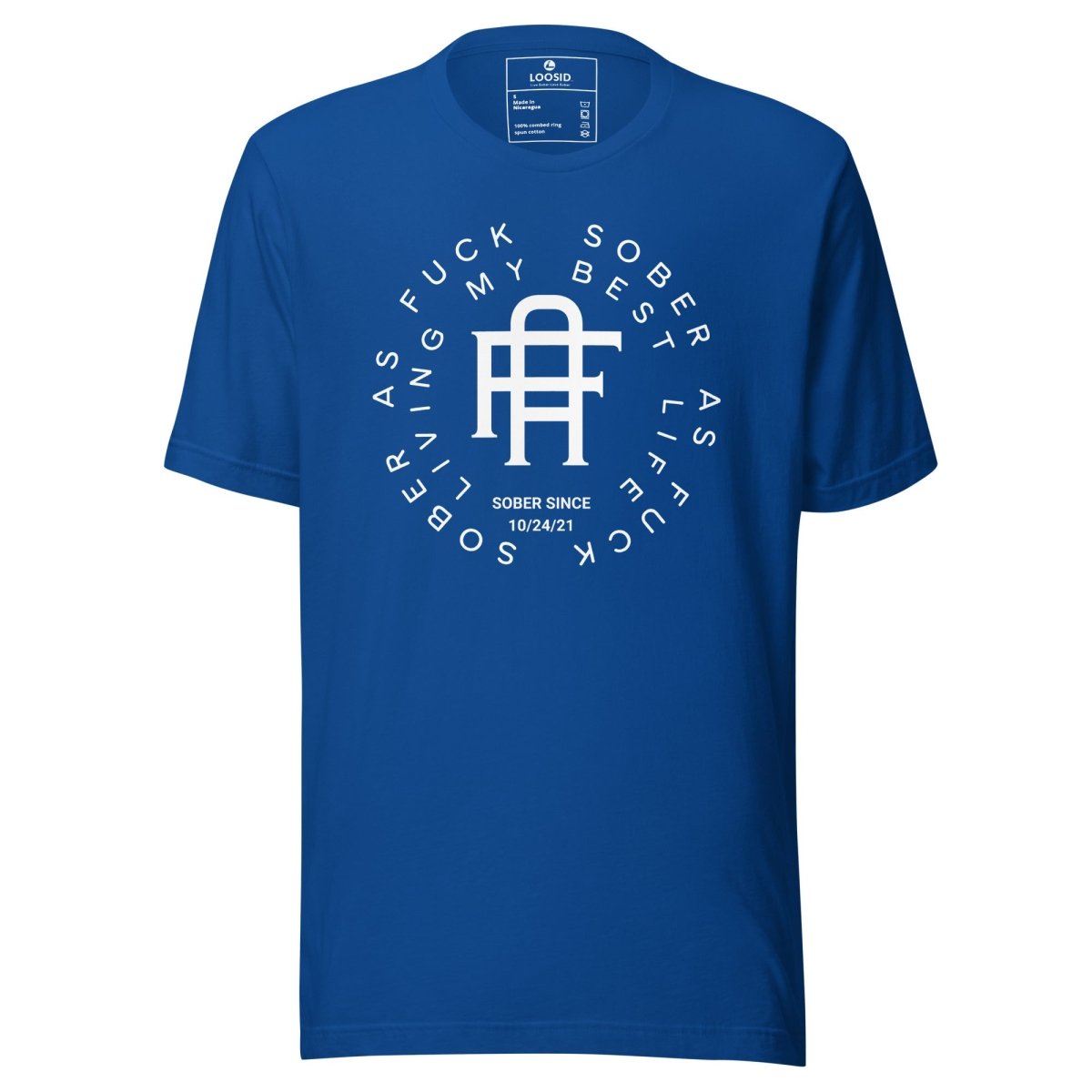Living My Best Life Sober T Shirt featuring the design (view 11)
