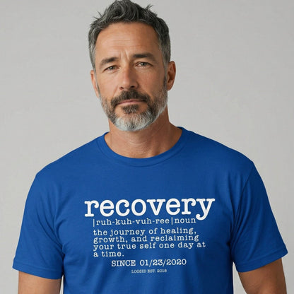 Recovery definition men Sober T Shirt close-up view (view 12)