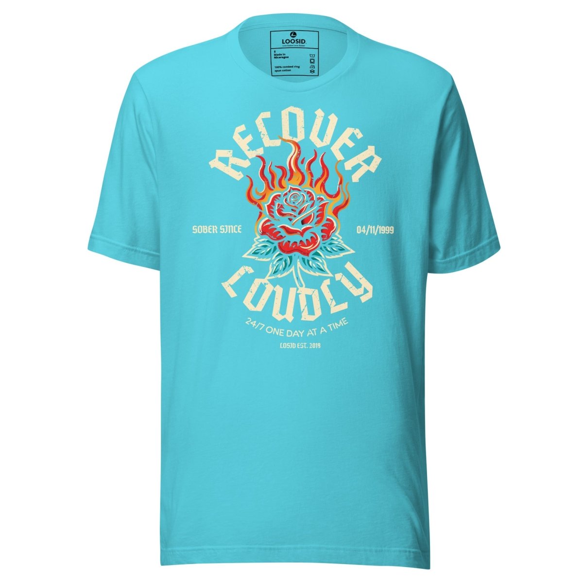 Recover Loudly Sober T Shirt product photo (view 20)