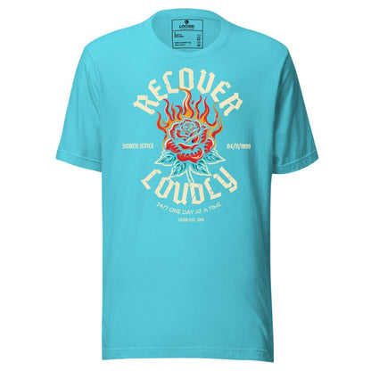 Recover Loudly Sober T Shirt product photo (view 20)
