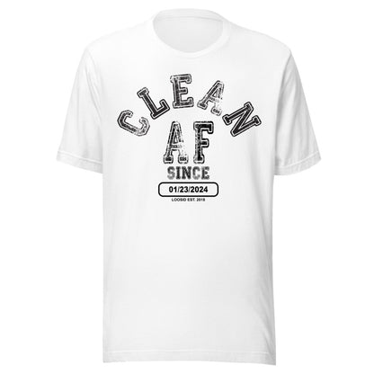 Clean AF Since Clean Sober T Shirt packaging detail (view 8)