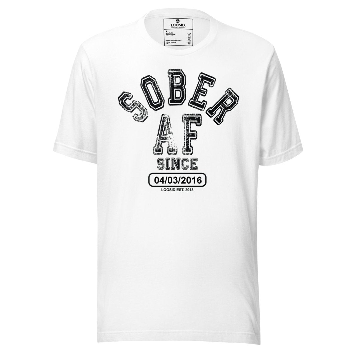 Sober AF Since Sober T Shirt packaging detail (view 18)