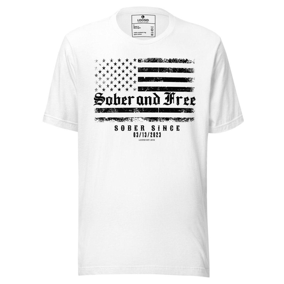 Sober and Free Sober T Shirt side view (view 26)