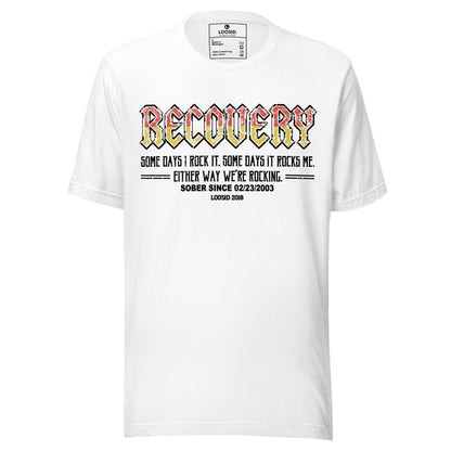 Recovery Rock Sober T Shirt side view (view 6)