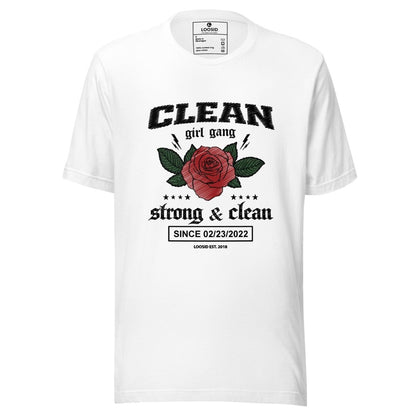 Clean Girl Gang Strong & Clean Sober T Shirt packaging detail (view 8)