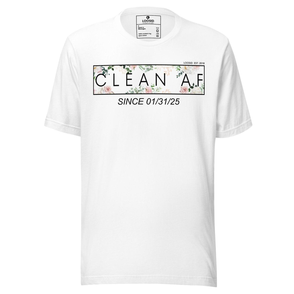 Clean AF Flower Sober T Shirt product photo (view 20)