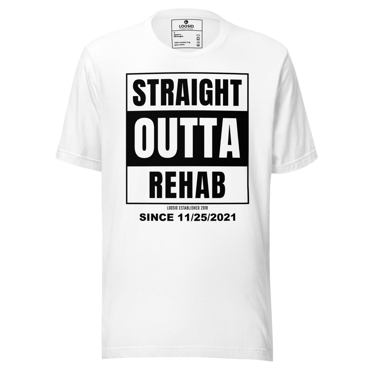 Straight Outta Rehab Sober T Shirt packaging detail (view 8)