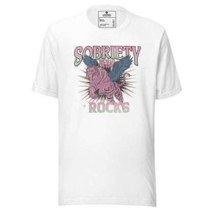 Sobriety Rocks Tour Sober T Shirt product photo (view 20)