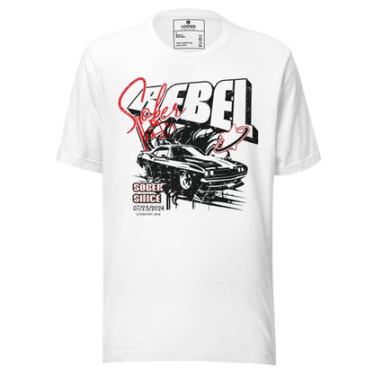 Sober Rebel Sober T Shirt flat lay styled image (view 3)