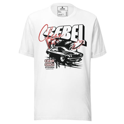 Clean Rebel Sober T Shirt flat lay styled image (view 3)