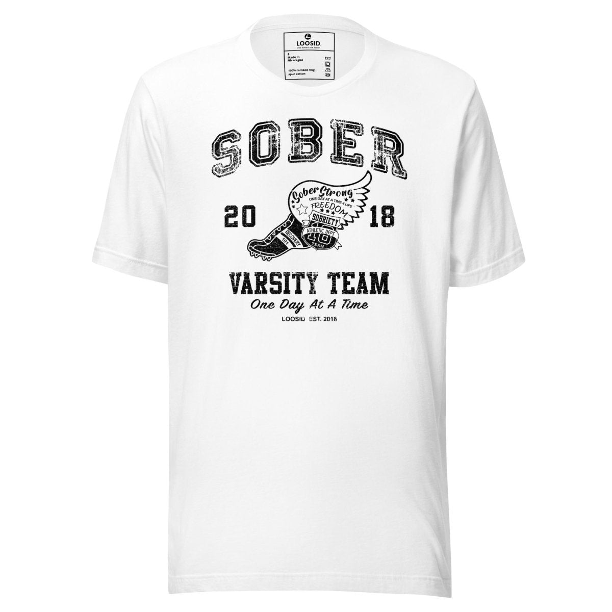 Sober Varsity Team Sober T Shirt packaging detail (view 8)