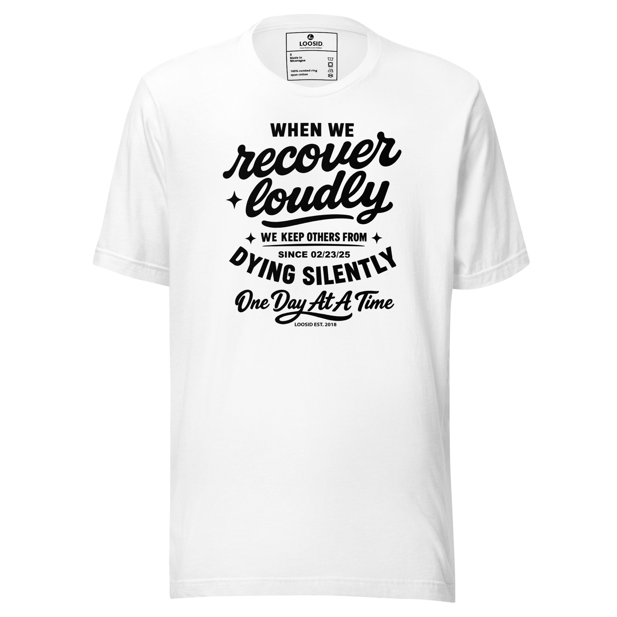 When we recover loudly women Sober T Shirt packaging detail (view 8)