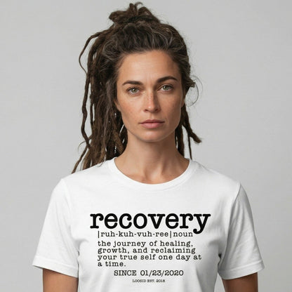Recovery definition women Sober T Shirt featuring the design (view 21)