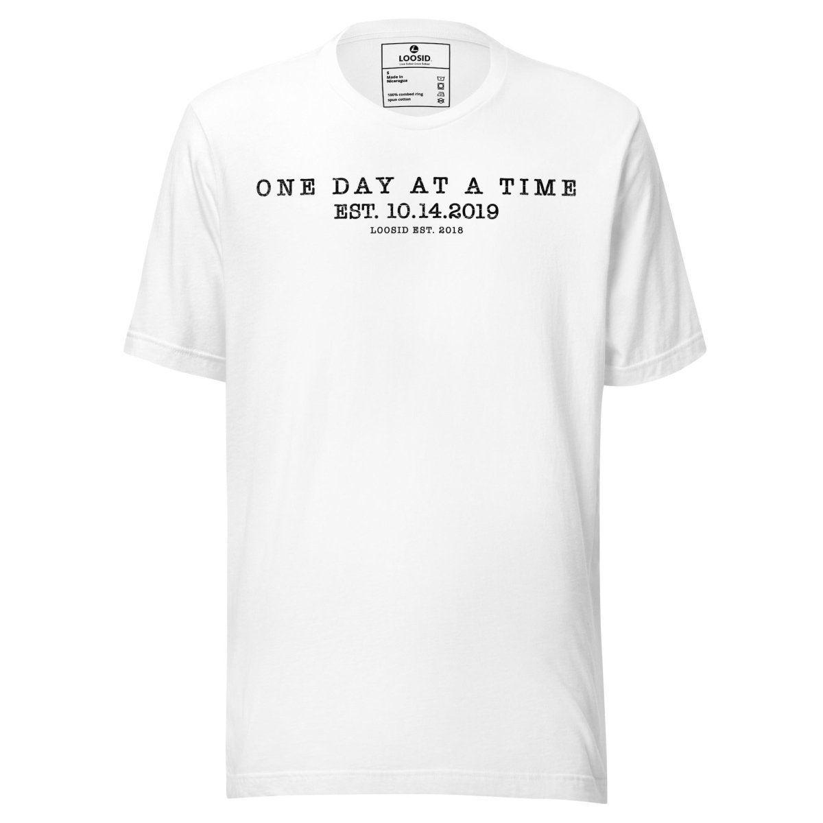 One Day at A Time Sober T Shirt lifestyle view (view 5)