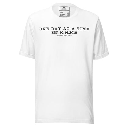 One Day at A Time Sober T Shirt lifestyle view (view 5)