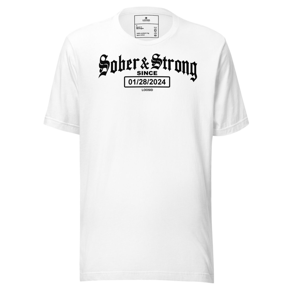 Old School Sober & Strong Sober T Shirt packaging detail (view 18)