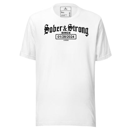 Old School Sober & Strong Sober T Shirt packaging detail (view 18)