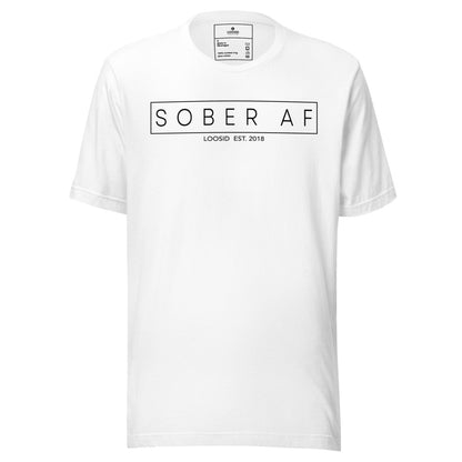 Sober AF Sober T Shirt flat lay styled image (view 3)