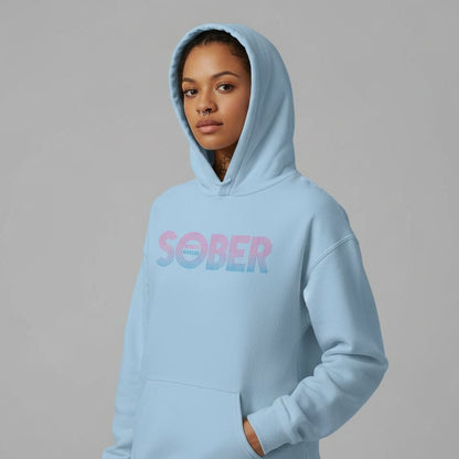 Retro Sobriety Date Recovery Hoodie lifestyle view (view 25)