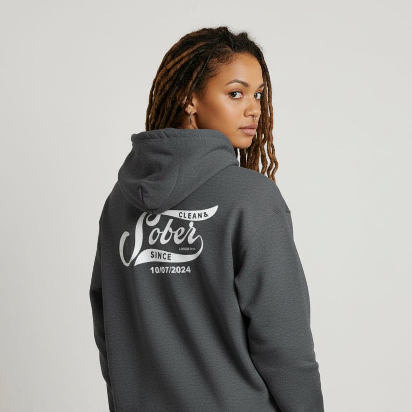 Sober Since Recovery Hoodie packaging detail (view 18)