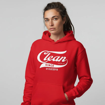 Clean Since Hoodie with Date Recovery Hoodie back view (view 27)