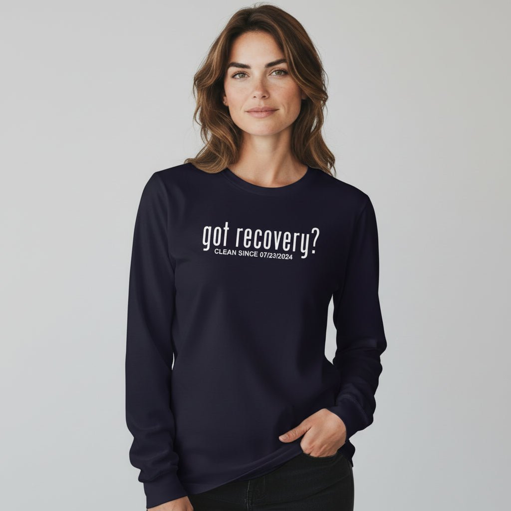 Long Sleeve Clean Sober T Shirt product photo (view 10)