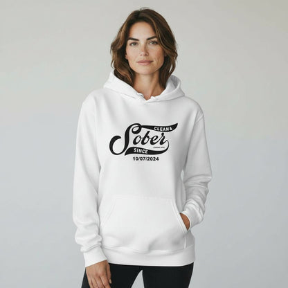 Sober Since Recovery Hoodie side view (view 36)