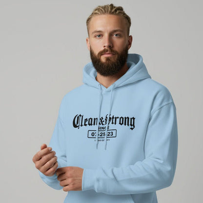 Clean & Strong Old School Recovery Hoodie featuring the design (view 21)