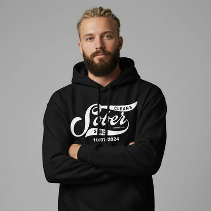 Sober Since Recovery Hoodie fit detail (view 9)