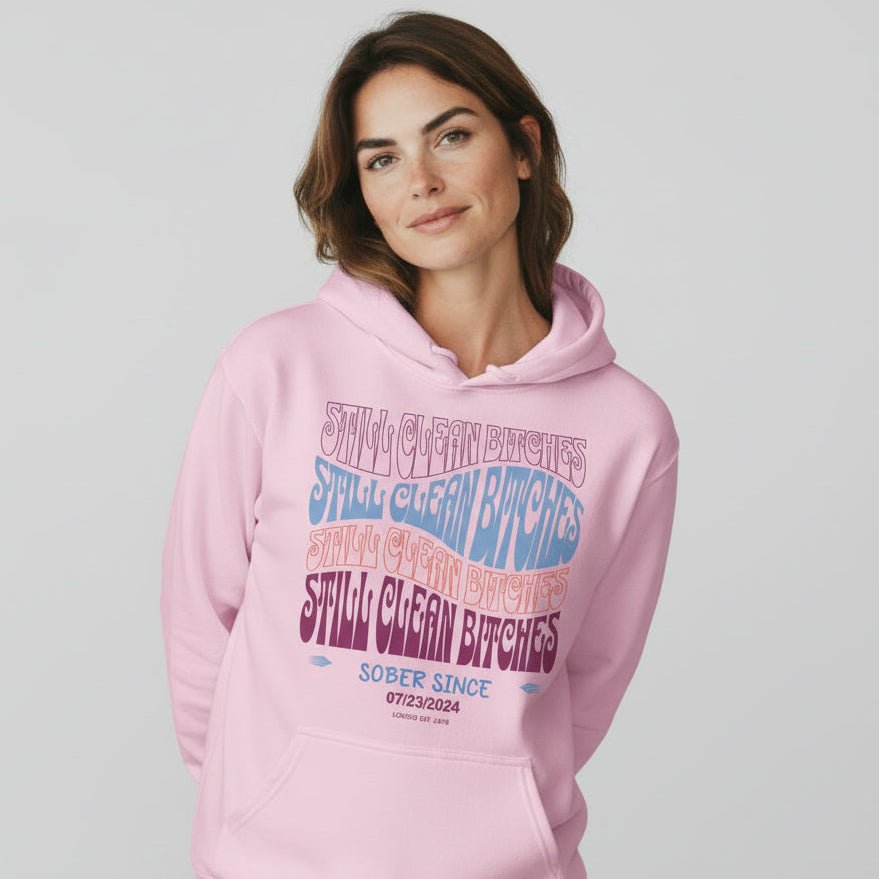 Still Clean B Custom Recovery Date Recovery Hoodie featuring the design (view 21)