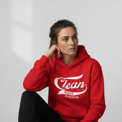 Clean Since Hoodie with Date Recovery Hoodie side view (view 26)