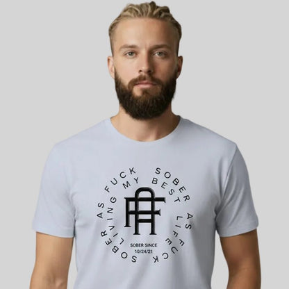Living My Best Life Sober T Shirt graphic detail (view 24)