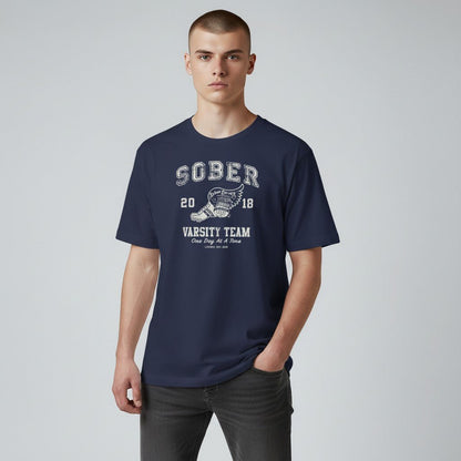 Sober Varsity Men's Sober Sober T Shirt back view (view 7)