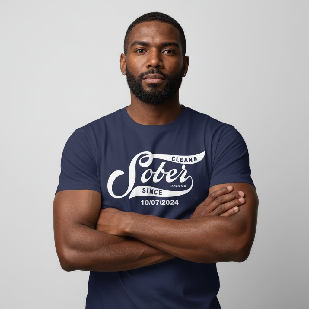Sober Since Sober T Shirt featuring the design (view 11)