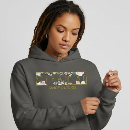 Clean AF Flower Recovery Hoodie back view (view 17)