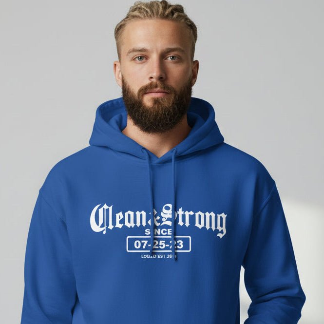 Clean & Strong Old School Recovery Hoodie fit detail (view 9)
