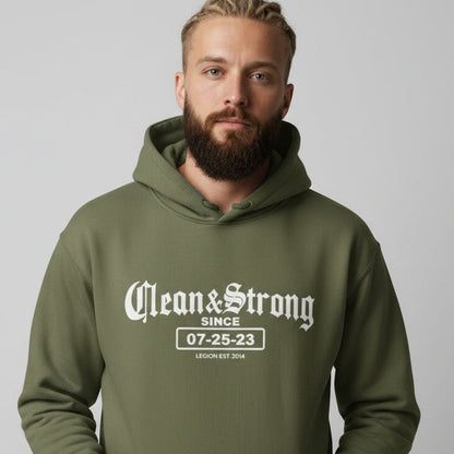 Clean & Strong Old School Recovery Hoodie lifestyle view (view 15)